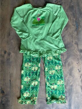 Green 'Perfect Pear' Kids Pajama Set